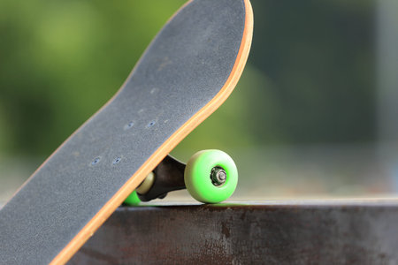 skateboard on skateparkの写真素材