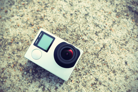 action cameraの写真素材
