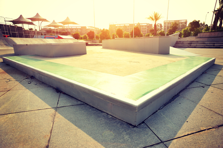 modern skate parkの写真素材