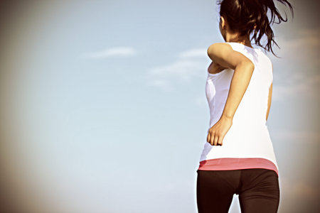 woman runner athlete running