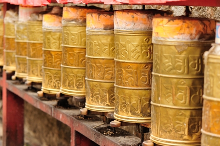 Tibetan Prayer Wheelsの写真素材