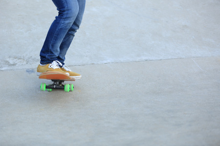 skateboard on skateparkの写真素材