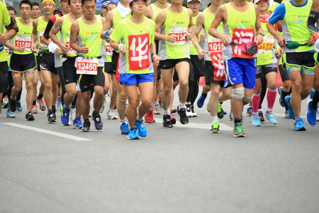 Marathon runners on the streetのeditorial素材