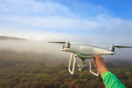 drone ready for flying