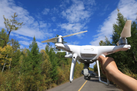 drone ready for flying