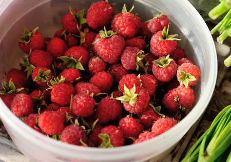 red raspberry selling at agriculture fair