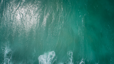 Aerial view of sea wave surfaceの写真素材