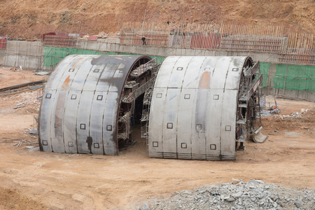 Highway tunnel construction site