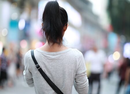 Woman use smartphone in cityの写真素材
