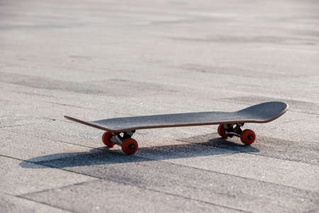 Skateboard outdoors on sunny morningの写真素材