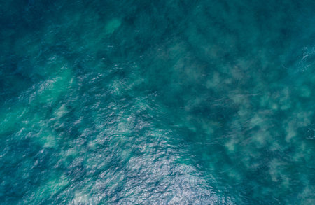Aerial view of beautiful sea wave surfaceの写真素材