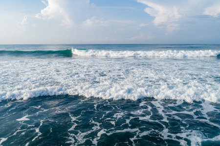 Aerial view of beautiful sea wave surface