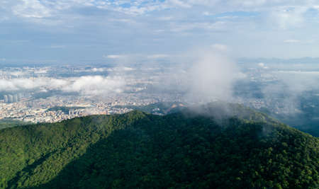 Aerial view of  mountain landscape in Shenzhen city,Chinaの写真素材