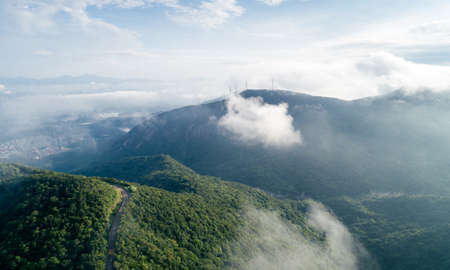 Aerial view of  mountain landscape in Shenzhen city,Chinaの写真素材