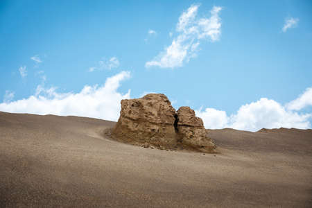 Yardang landform landscape in west of chinaの写真素材