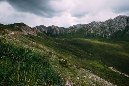 Beautiful landscape on high altitude moutnainsの写真素材
