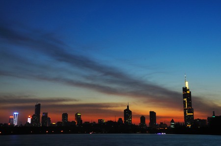 Nanjing evening scenery のeditorial素材