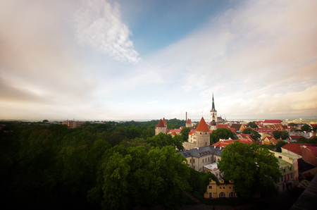 Old Tallinn cityviewの写真素材
