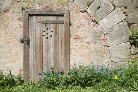 photo of an old wallの写真素材