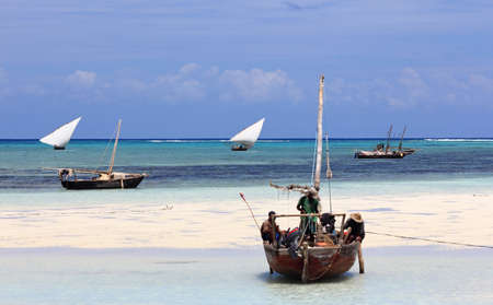photos from Zanzibar, Tanzania, on a local beachの写真素材