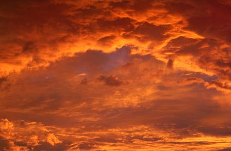 clouds and light in sunset moment                   