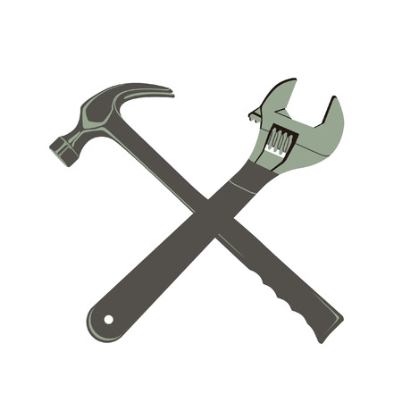 Wrench and hammerのイラスト素材