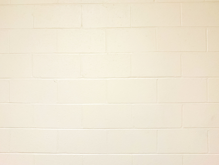 White Cinderblock Wall Backgroundの写真素材