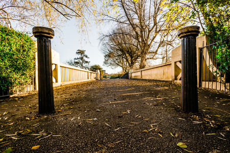 Old Walkway over a Bridgeの写真素材