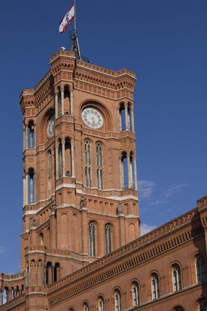 Berlin Rotes Rathaus (Red Town Hall) の写真素材