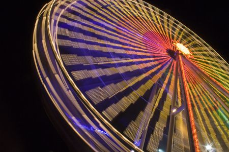 Ferris Wheel at night in Berlin.の写真素材