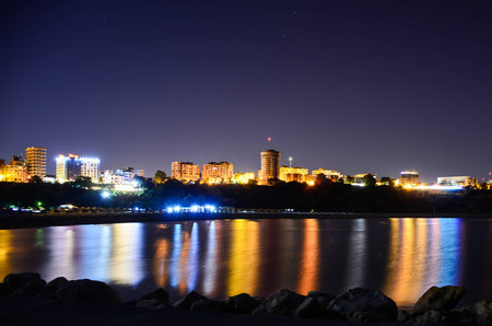 Constanta city reflections on Black seaのeditorial素材