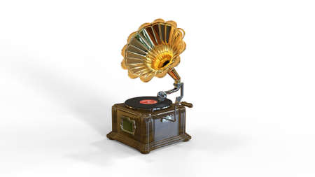 gramophone 3d model renderの写真素材