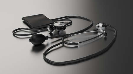 stethoscope medical device renderの写真素材