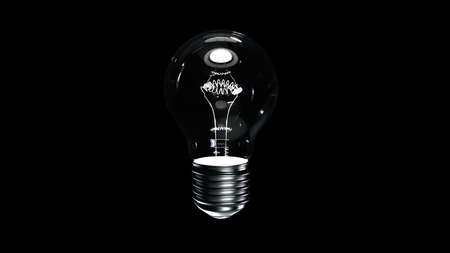 light bulb in the darknessの写真素材