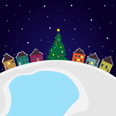 Christmas city のイラスト素材