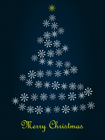 Snowflakes christmas tree のイラスト素材