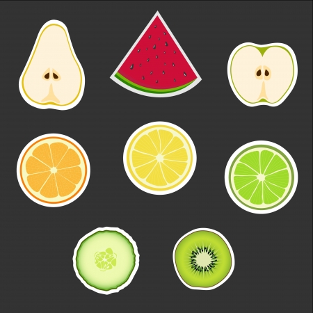 Big group of fruits のイラスト素材