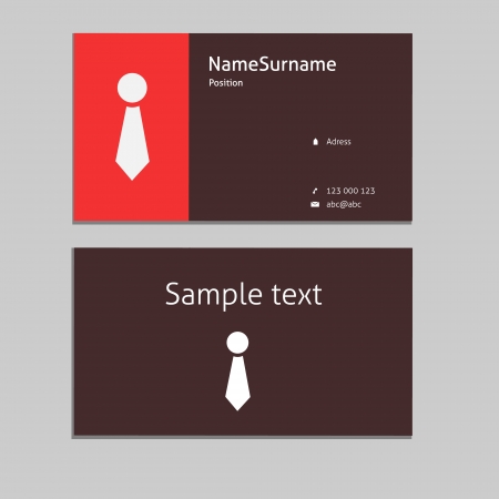 Tie vector modern business cardのイラスト素材