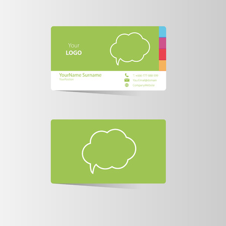 modern business card with bubbleのイラスト素材