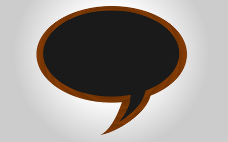 Wooden board in the shape of bubble.のイラスト素材