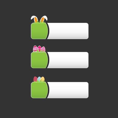 Easter vector green buttons setのイラスト素材