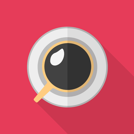 Flat icon - coffee cup. Vector illustration.のイラスト素材