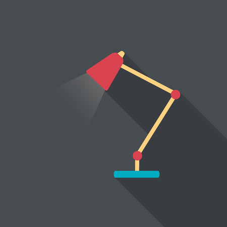 Flat lamp with long shadow.のイラスト素材