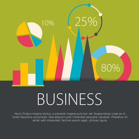 Business concept in flat design. Vector illustration.のイラスト素材