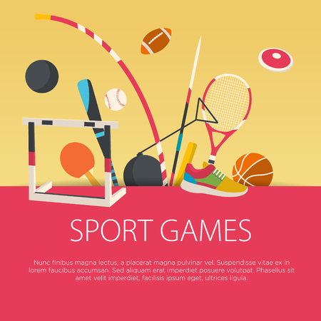 Flat design sport concept. Vector illustration.のイラスト素材