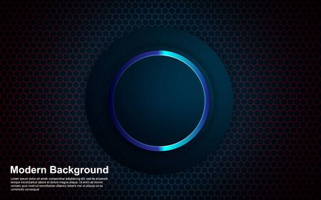 Illustration vector graphic of abstract background black and blue color with blue line modernのイラスト素材