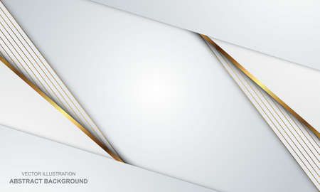 Abstract background white and golden luxury modern designのイラスト素材