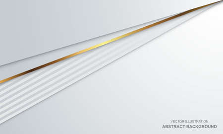 Abstract background white and golden luxury modern designのイラスト素材