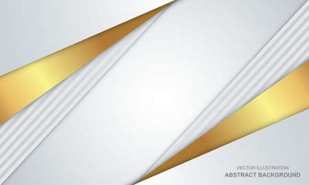Abstract background white and golden luxury modern designのイラスト素材