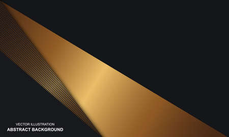 Modern abstract background black dop with golden luxuryのイラスト素材